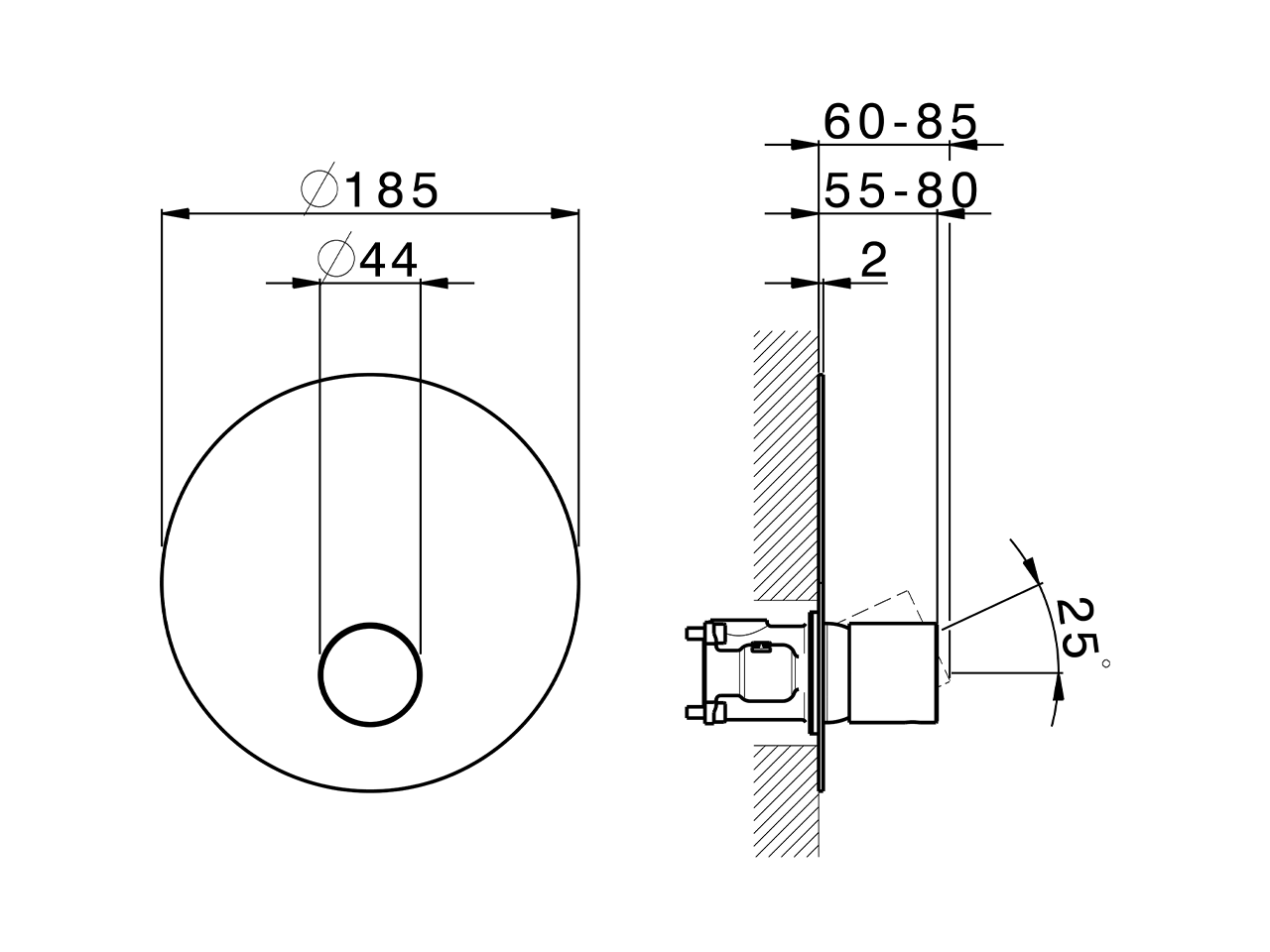 Exposed part for Single Lever One Box Valve SMOOTH X32_X30BM010 - v1