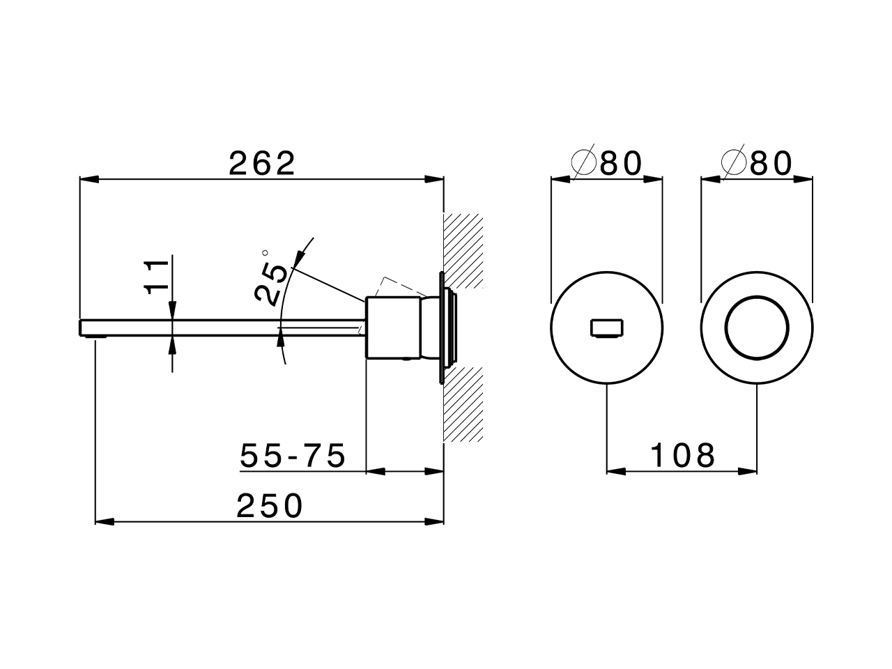 Exposed part for single lever washbasin valve SMOOTH X32_X4005511 - v1