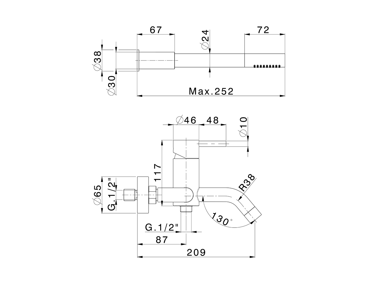 Progressive bath mixer, with shower set XION_XI000121 - v1