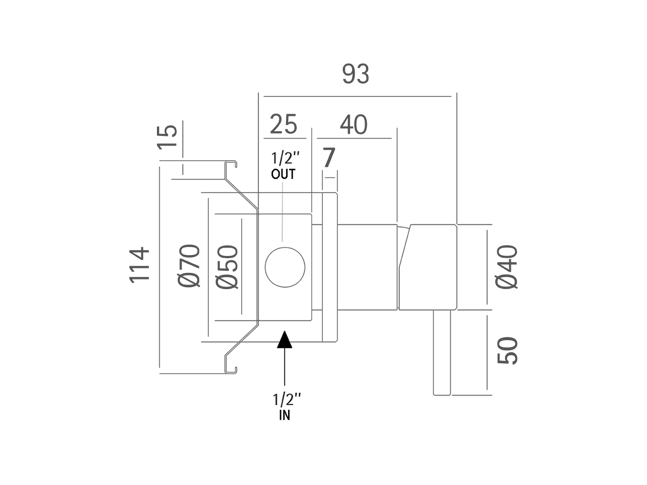 Concealed 2-outlets diverter XION_XI000200 - v1