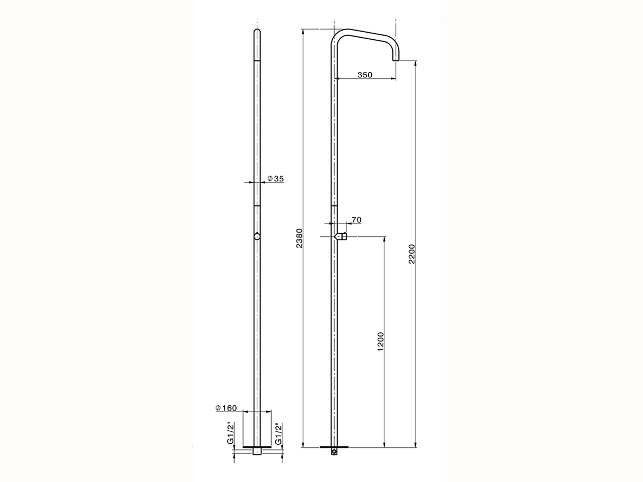 Free Standing Progressive Shower Column SHOWER COLUMNS_XI005120 - v1