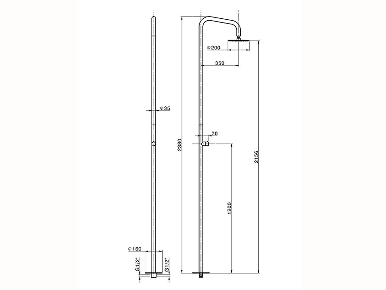 Free Standing Progressive Shower Column XION_XI005130 - v1