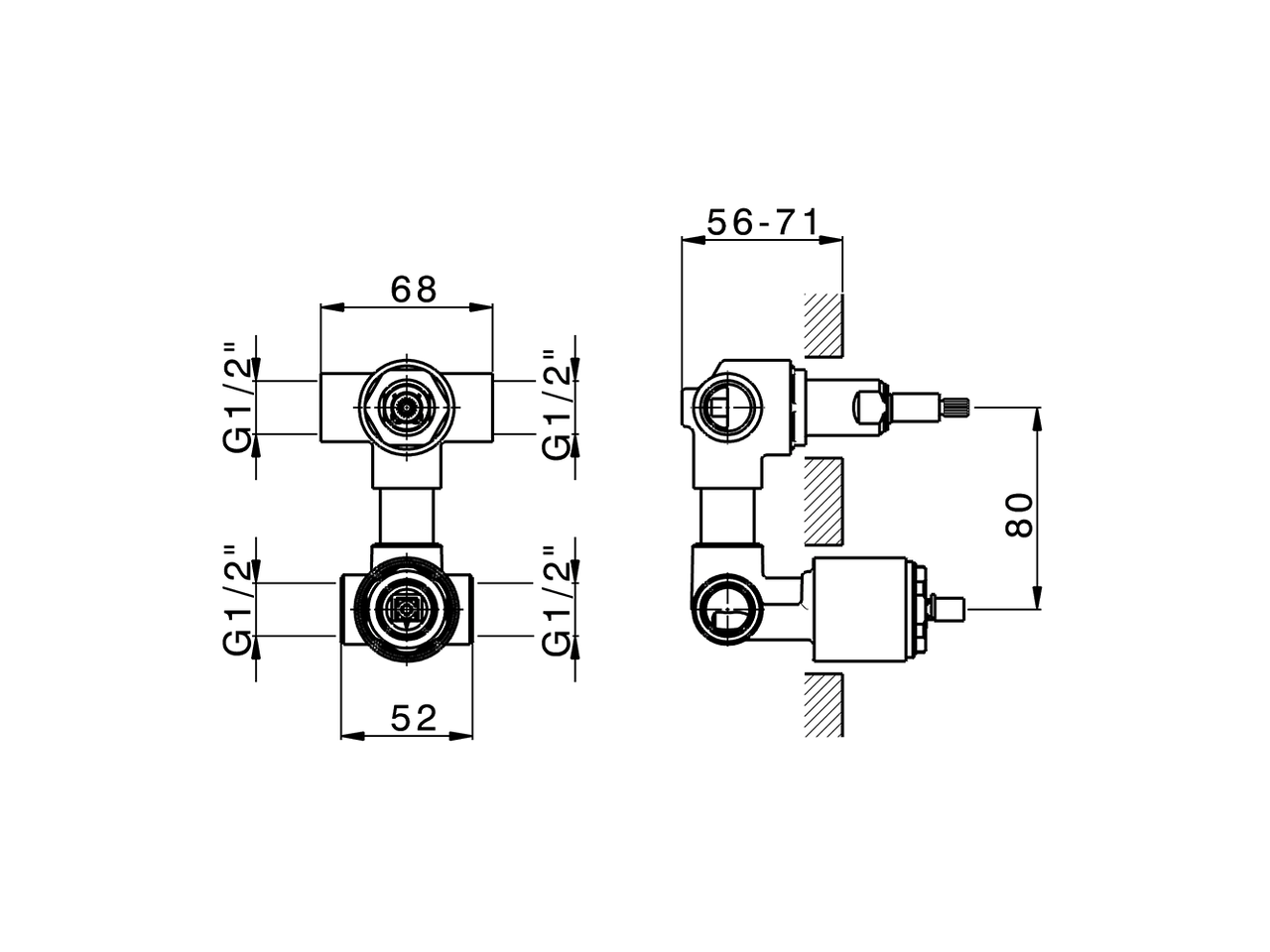 Concealed single lever bath-shower mixer CONCEALED_ZA000220 - v1