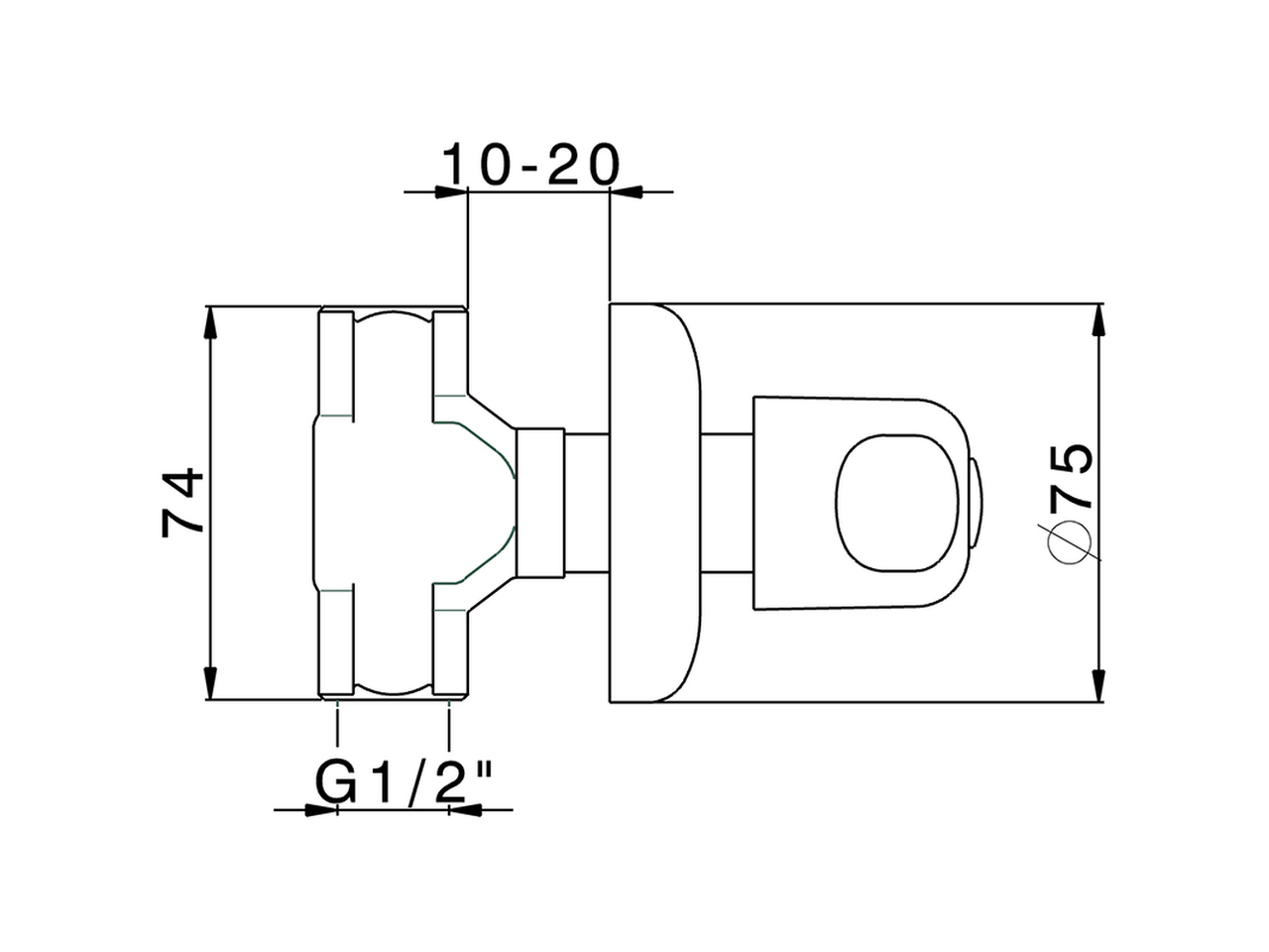 Concealed stop valve COMPONENTS_ZA000290 - v1