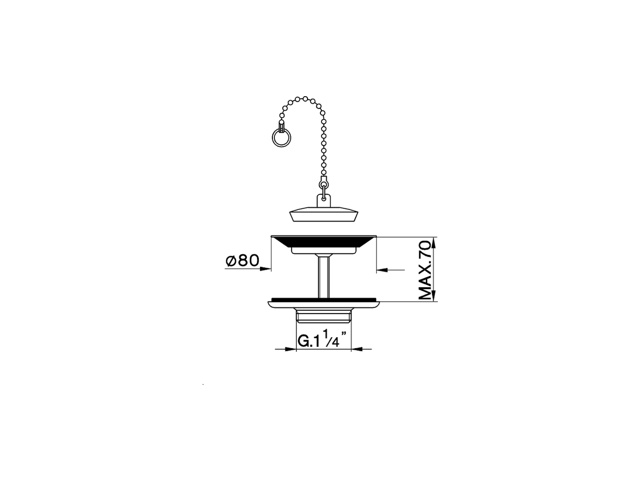Waste for sink mixer COMPONENTS_ZA001600 - v1