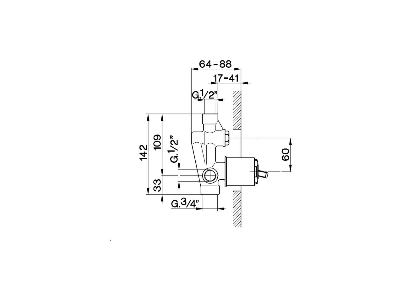 Concealed single lever bath-shower valve CONCEALED_ZA002210 - v1