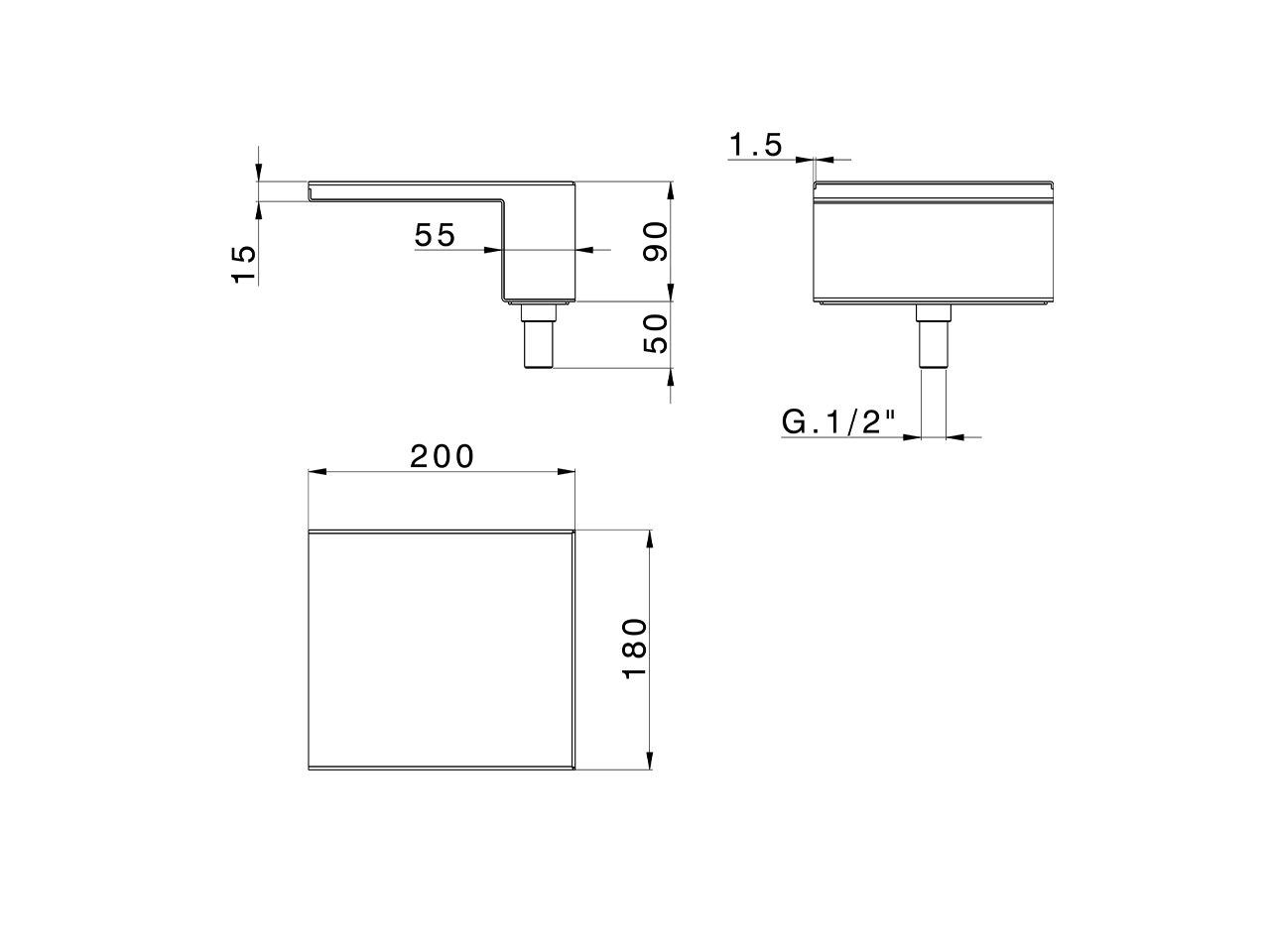 Deck-mounted waterfall spout COMPONENTS_ZA002280 - v1