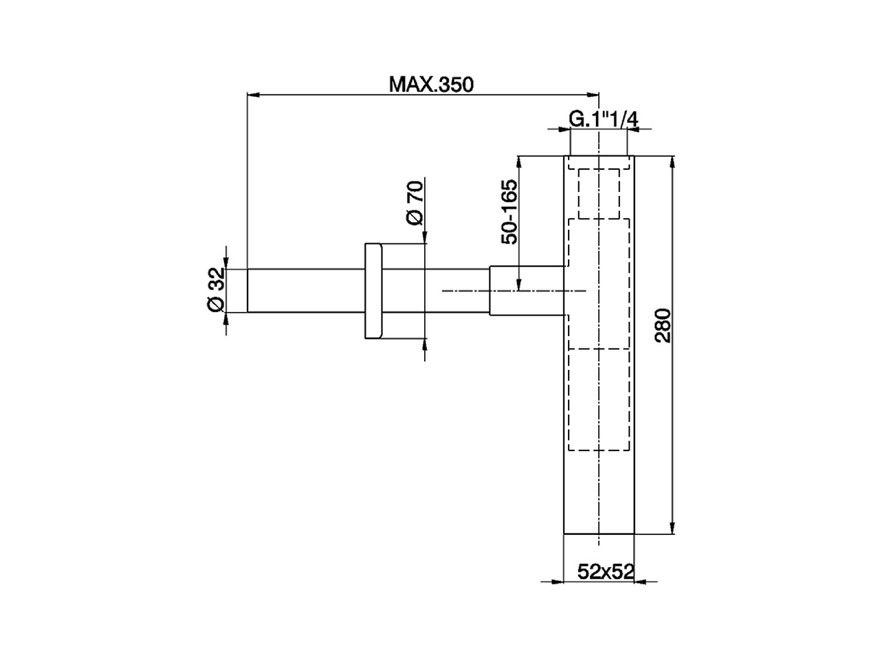 11/4 Siphon COMPONENTS_ZA004080 - v1