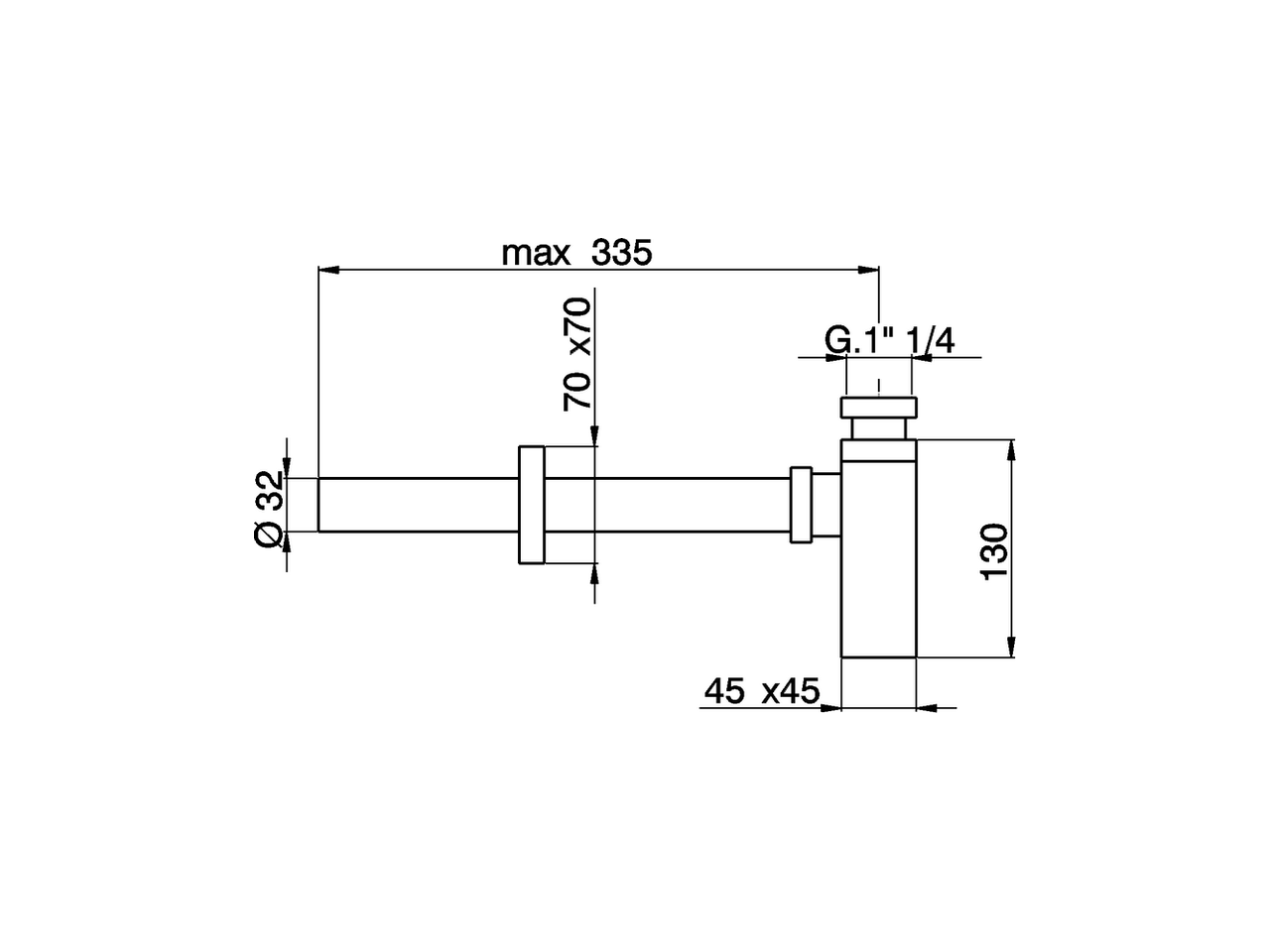 11/4 Minimal siphon COMPONENTS_ZA004100 - v1