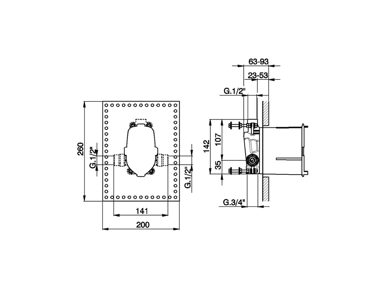 Concealed single lever bath-shower mixer CONCEALED_ZA004213 - v1