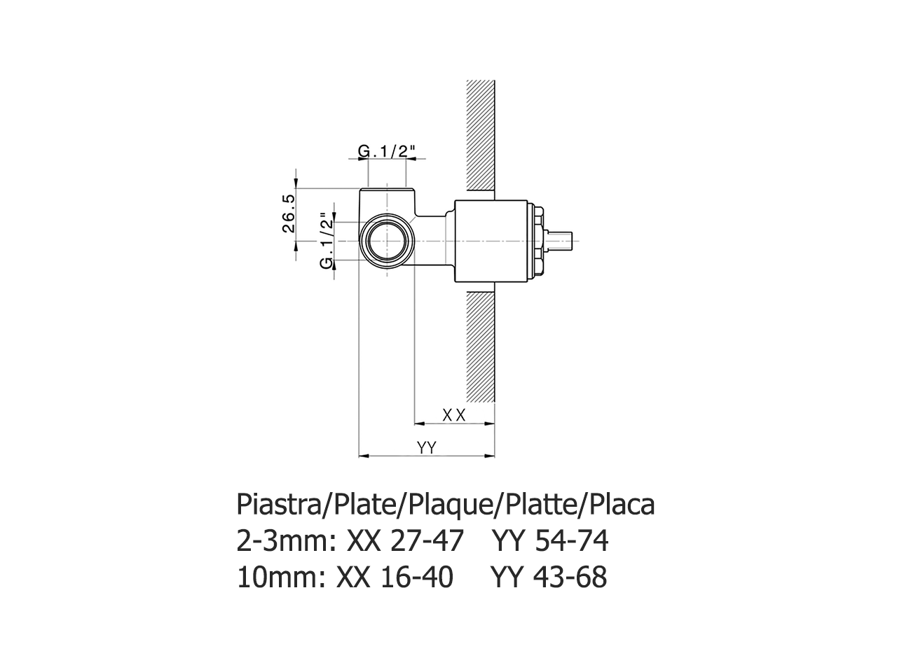 Concealed single lever shower mixer CONCEALED_ZA005300 - v1