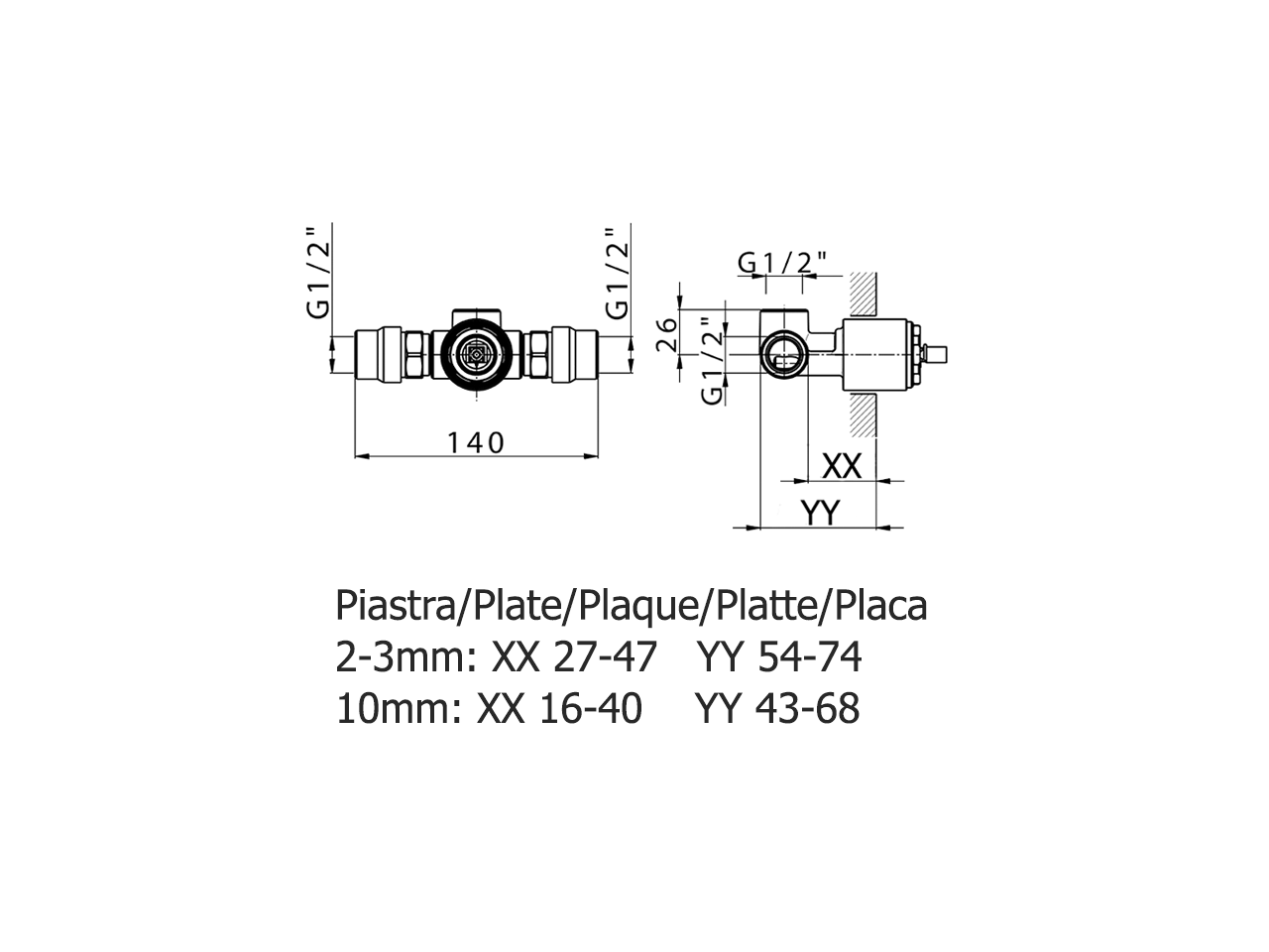 Concealed single lever shower mixer CONCEALED_ZA005301 - v1