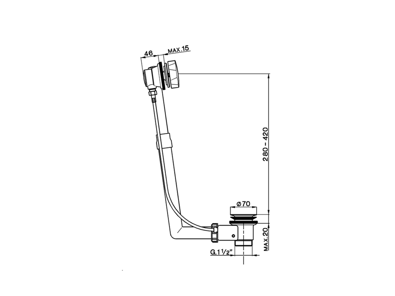 Bath drain COMPONENTS_ZA005750 - v1