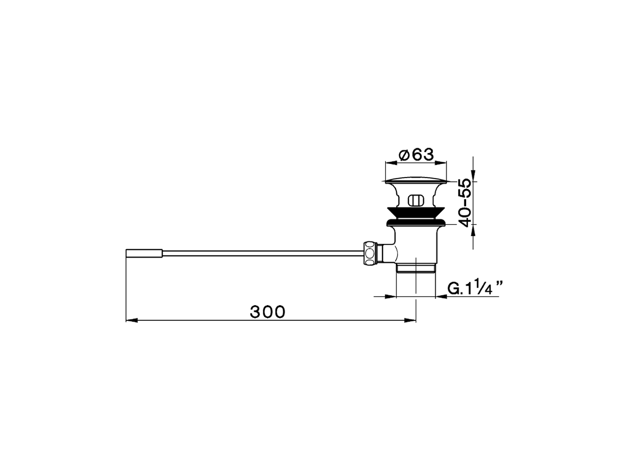Automatic pop-up waste COMPONENTS_ZA005800 - v1
