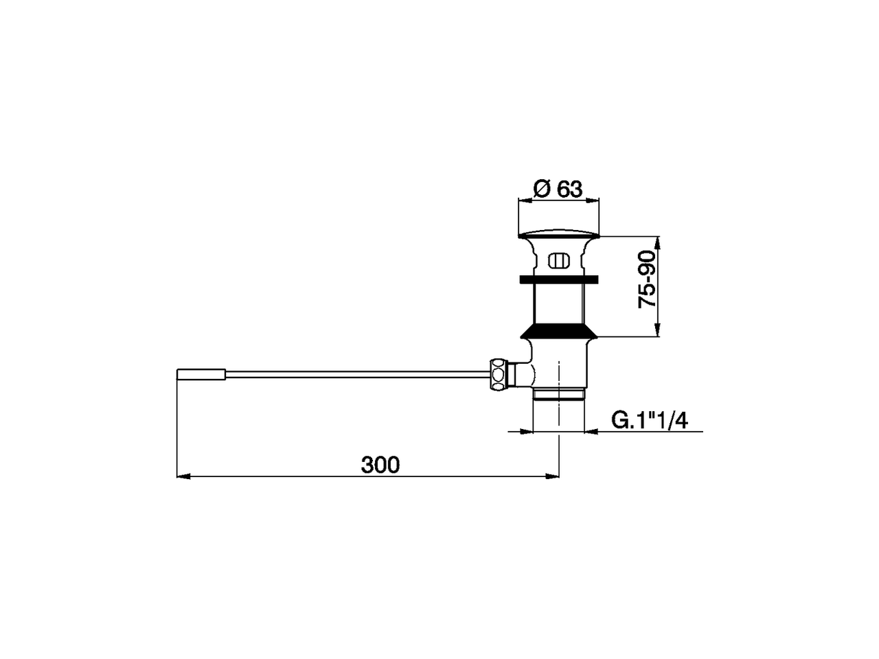 Automatic pop-up waste COMPONENTS_ZA005801 - v1