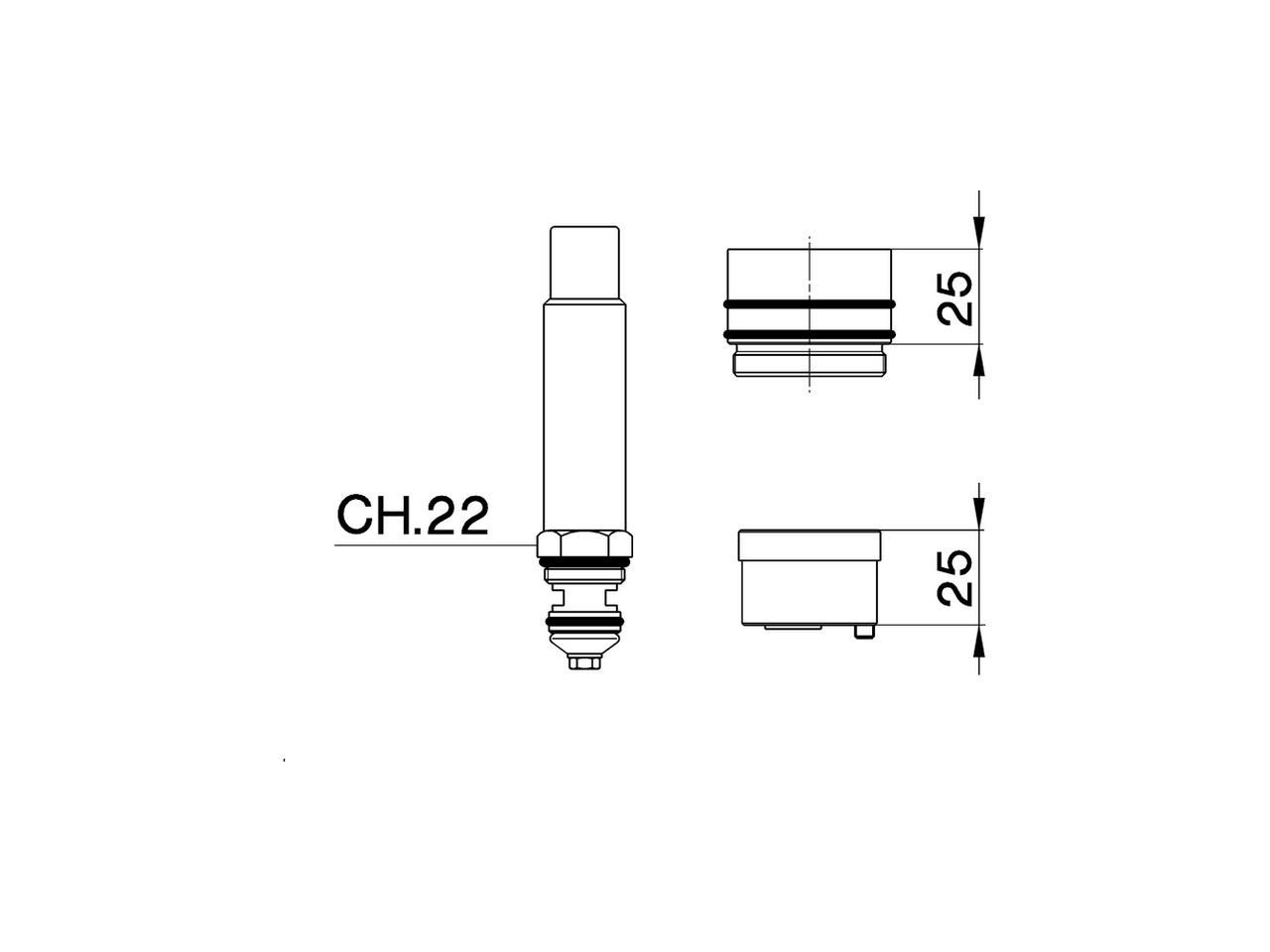 Extension +25 mm COMPONENTS_ZA008030 - v1