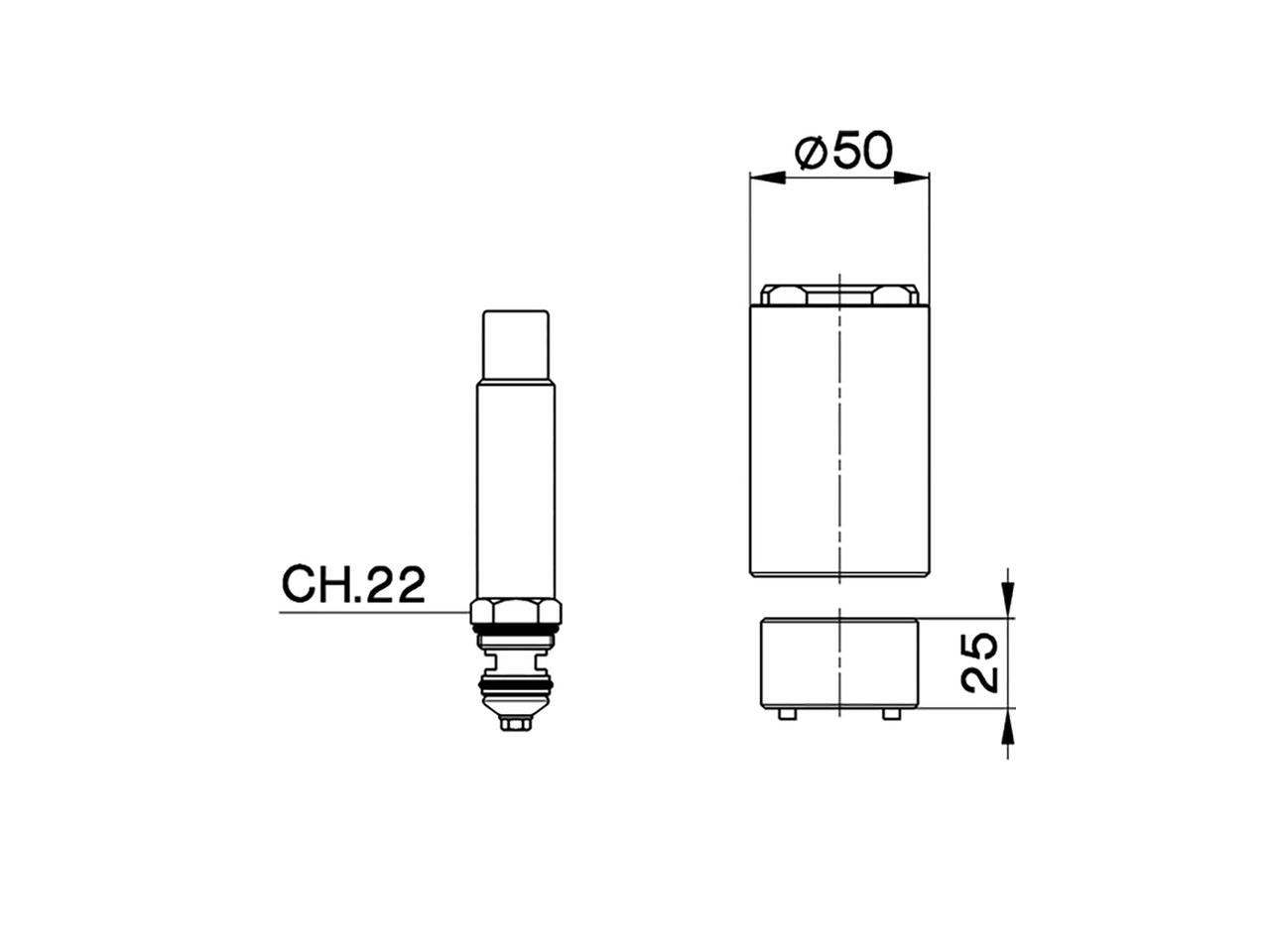 Extension +25 mm COMPONENTS_ZA008080 - v1