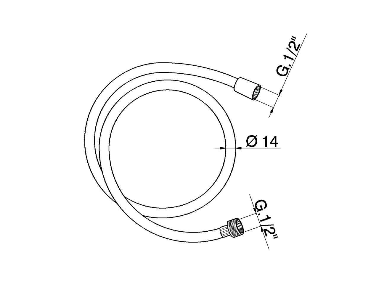 Flexible hose SHOWER_ZA009021 - v1