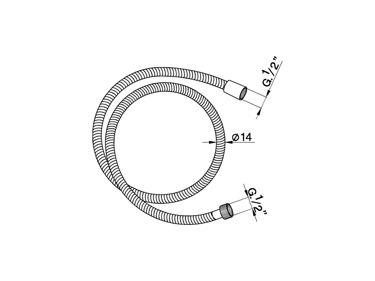 Flexible hose SHOWER_ZA009022 - v1
