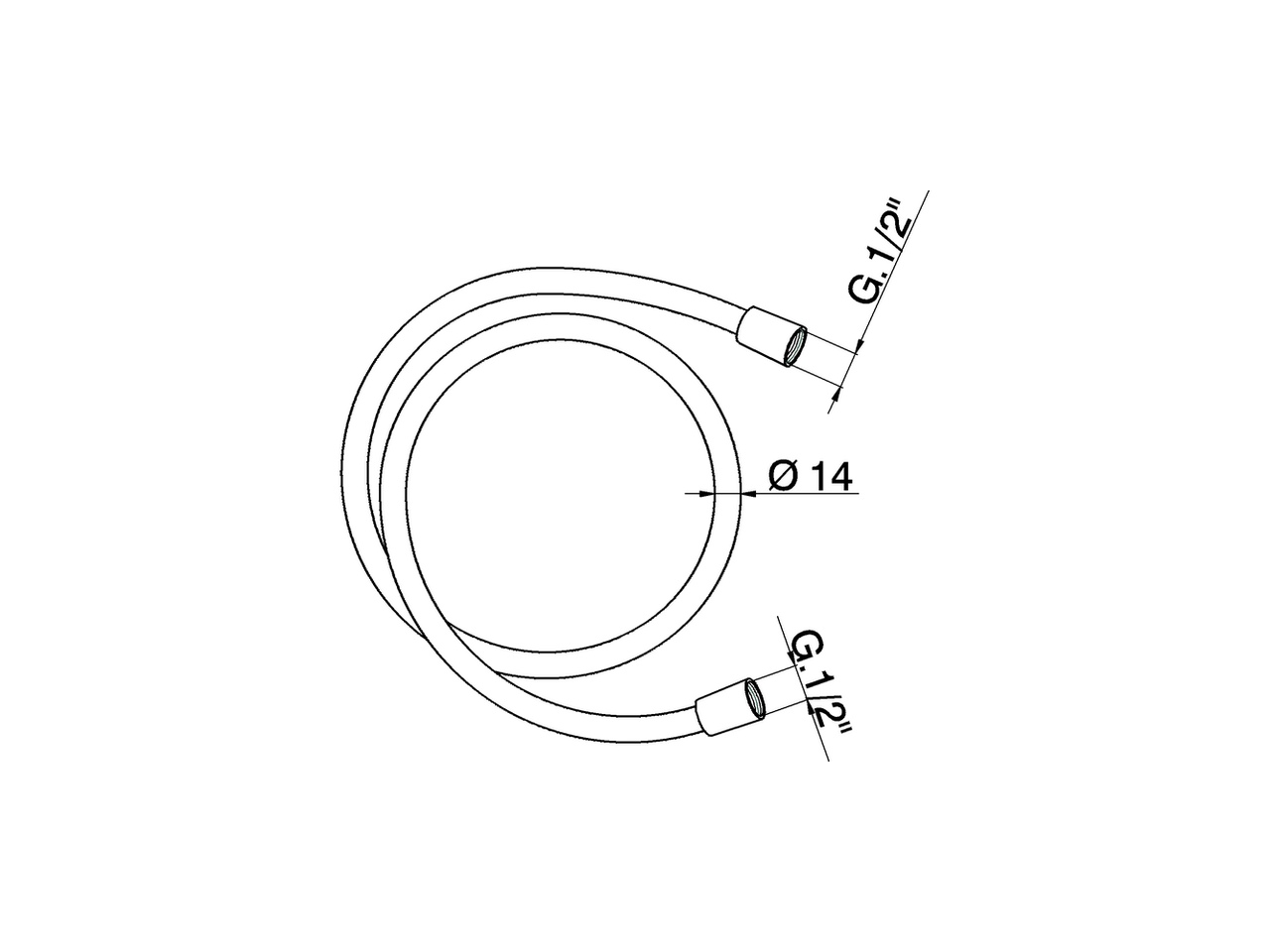 150 cm smooth SUPREME Flexible Hose SHOWER_ZA009040 - v1