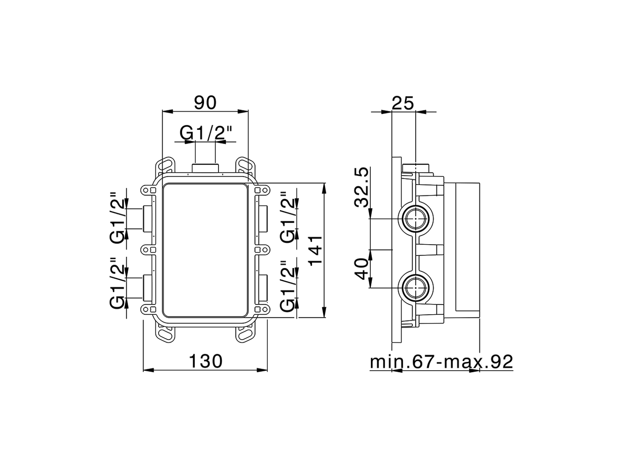 One Box Universal Concealed Part ONE BOX_ZA00B030 - v1