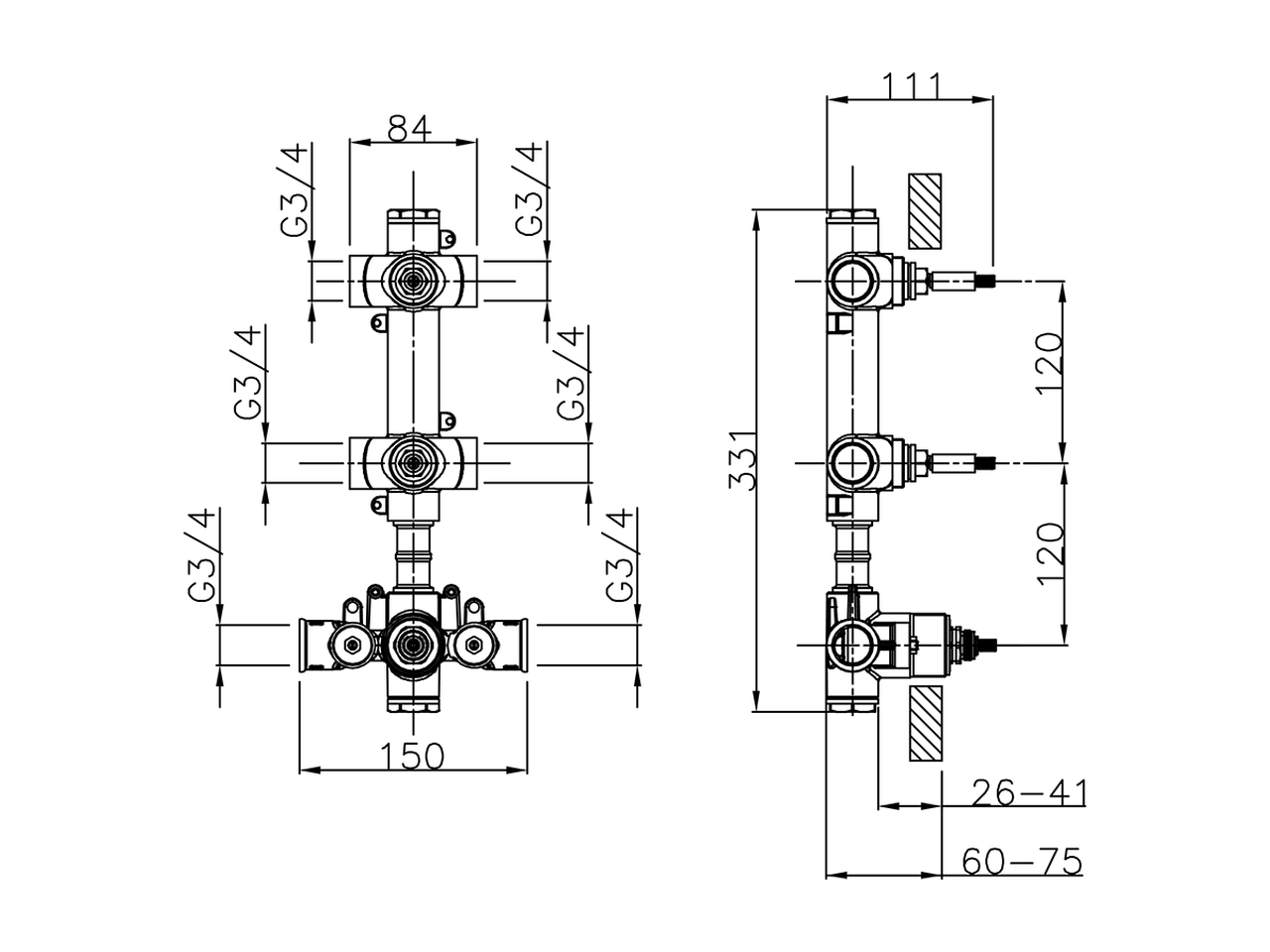 2 Function Concealed Thermostatic Valve CONCEALED_ZA01V200 - v1