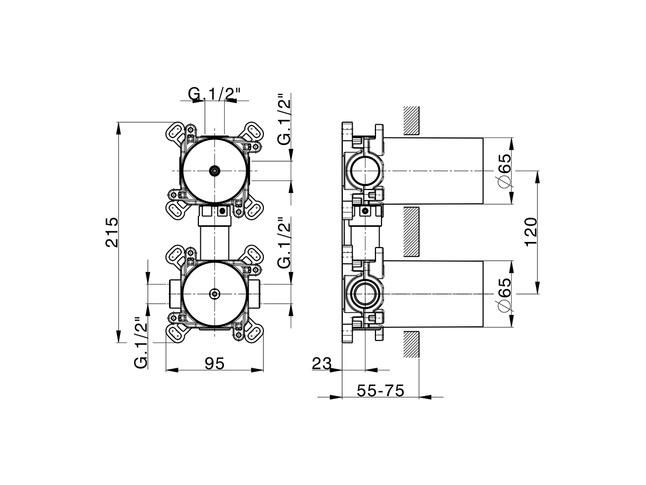 Concealed single lever shower valve CONCEALED_ZA0G72V0 - v1
