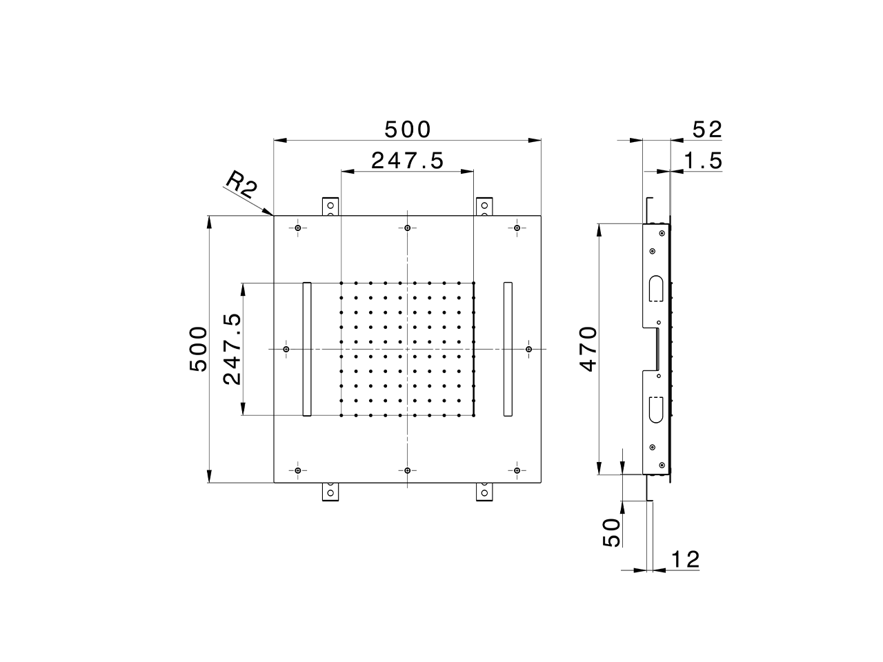 500x500 mm Chromotherapy Ceiling showerhead ZEN SHOWER_ZS0C0075 - v1