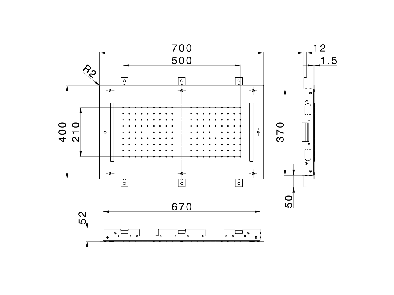 700x400 mm Chromotherapy Ceiling showerhead ZEN SHOWER_ZS0C0110 - v1