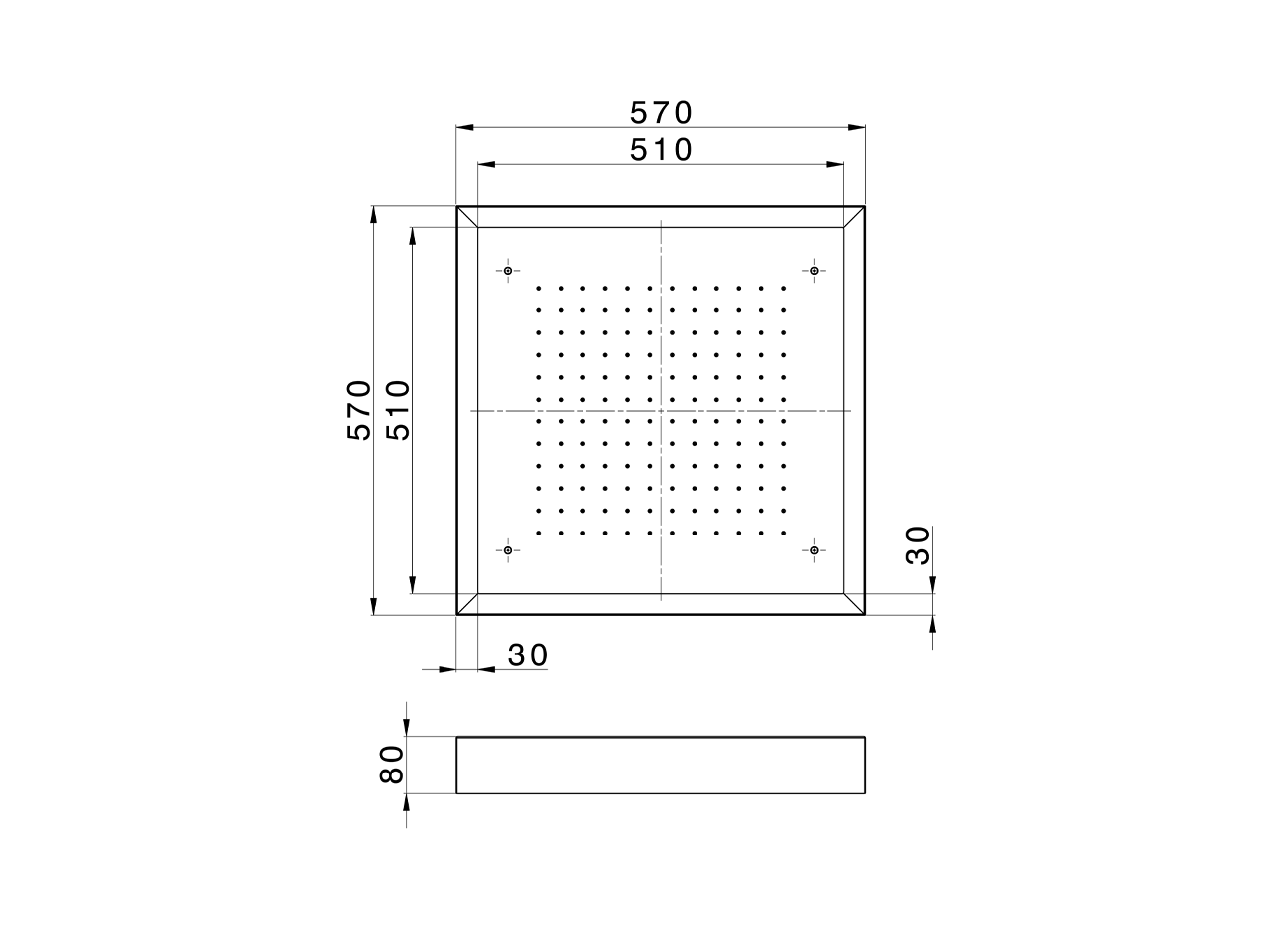 570x570 mm Chromotherapy Ceiling showerhead ZEN SHOWER_ZS0C0135 - v1