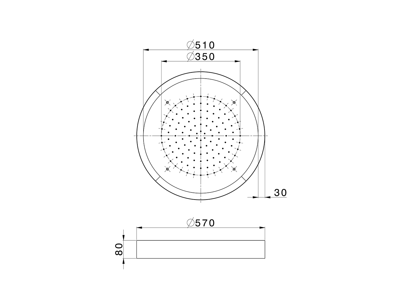 Ø 570 mm Chromotherapy Ceiling showerhead ZEN SHOWER_ZS0C0145 - v1