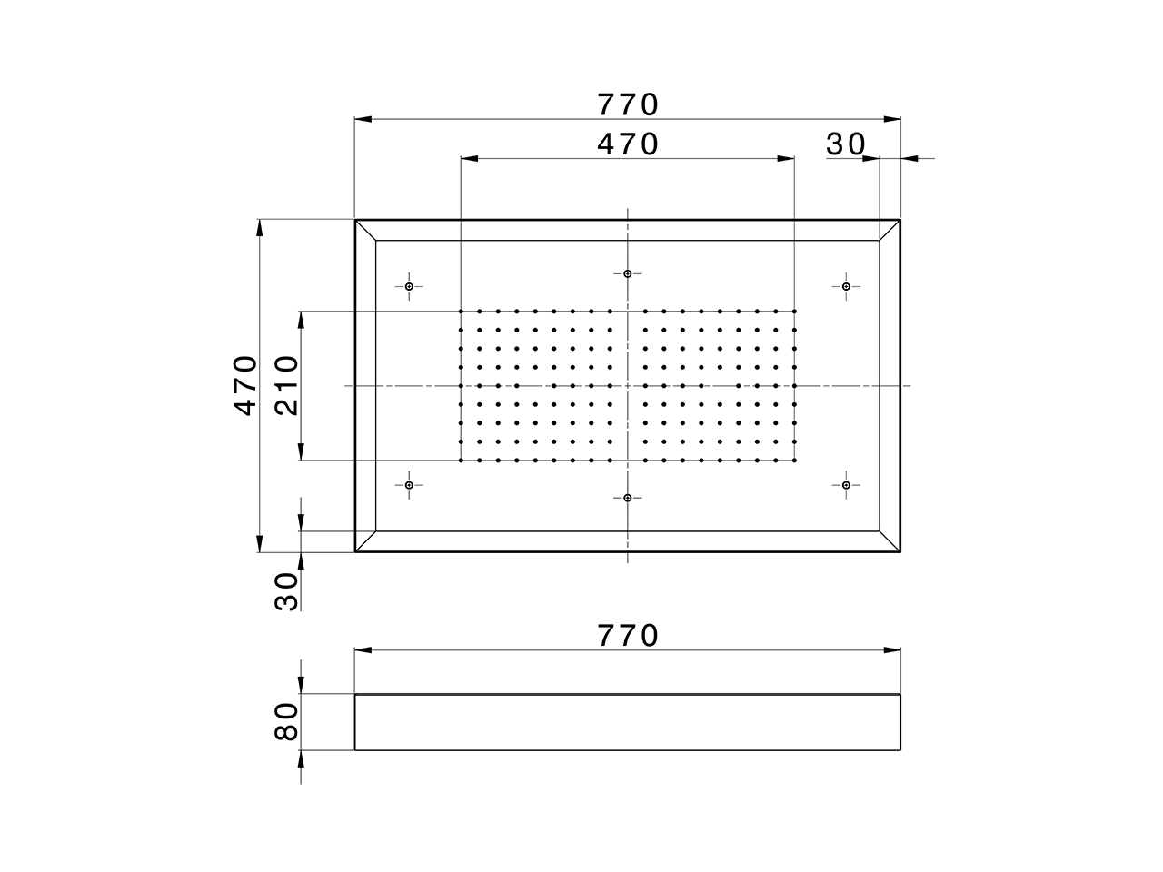 770x470 mm Chromotherapy Ceiling showerhead ZEN SHOWER_ZS0C0150 - v1