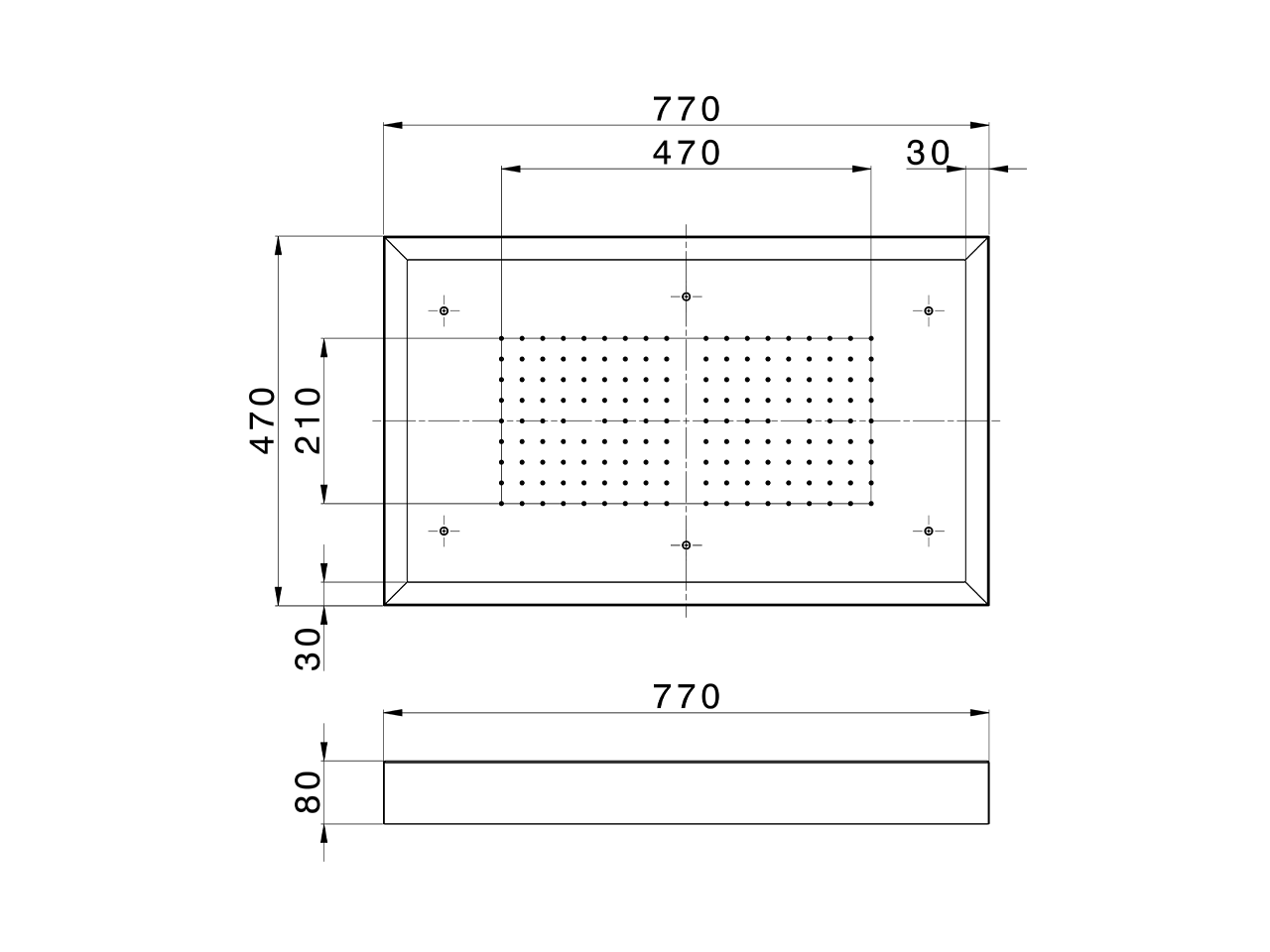 770x470 mm Chromotherapy Ceiling showerhead ZEN SHOWER_ZS0C0155 - v1