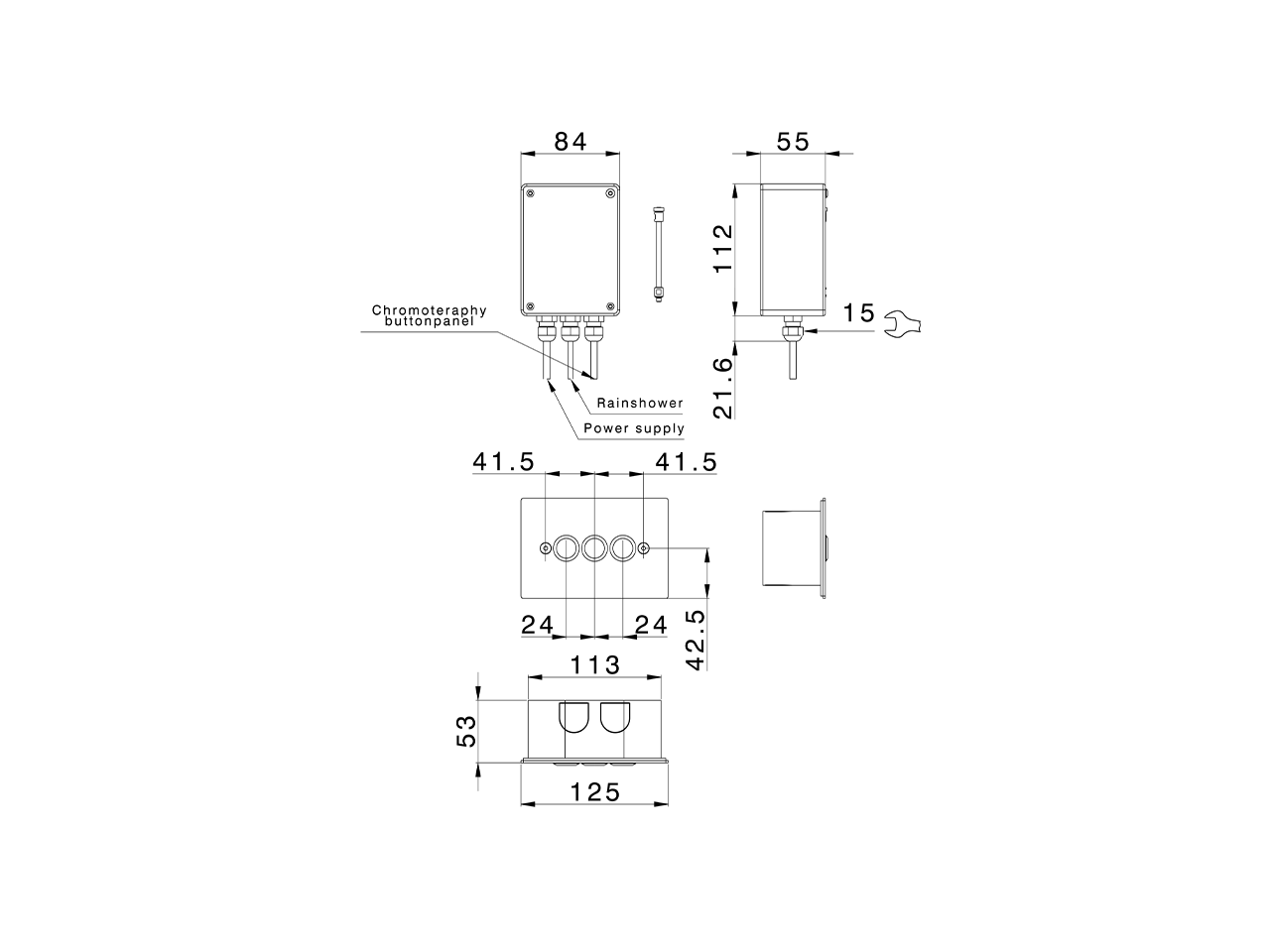 Chromotherapy control panel and control unit WELLNESS_ZS0C0330 - v1