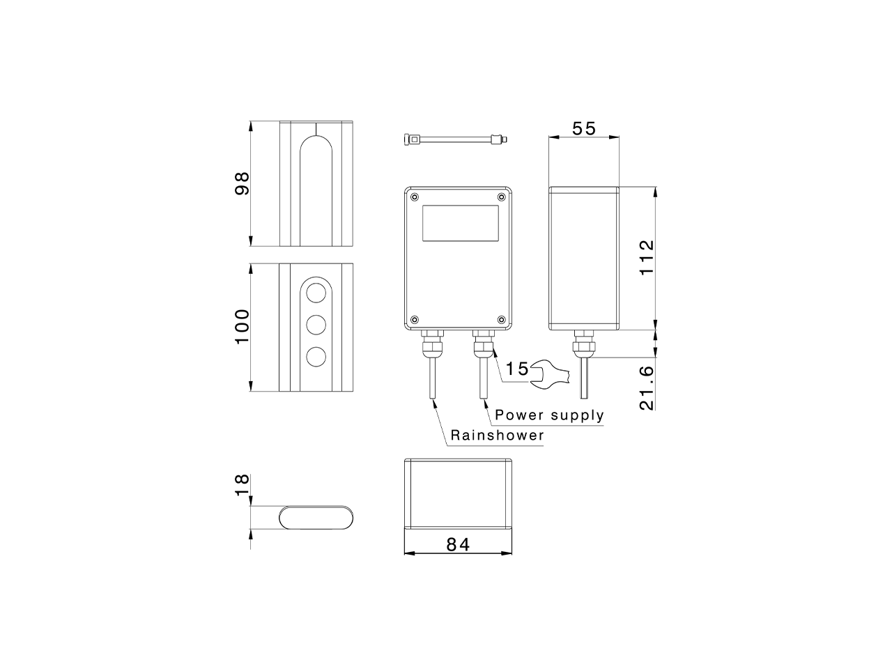 Ø Remote control and chromotherapy control unit WELLNESS_ZS0C0340 - v1