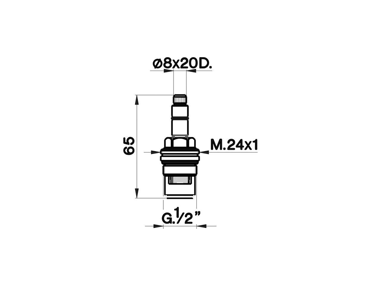 Ceramic headvalve DX 180° SPARE PARTS_ZZ928580 - v1