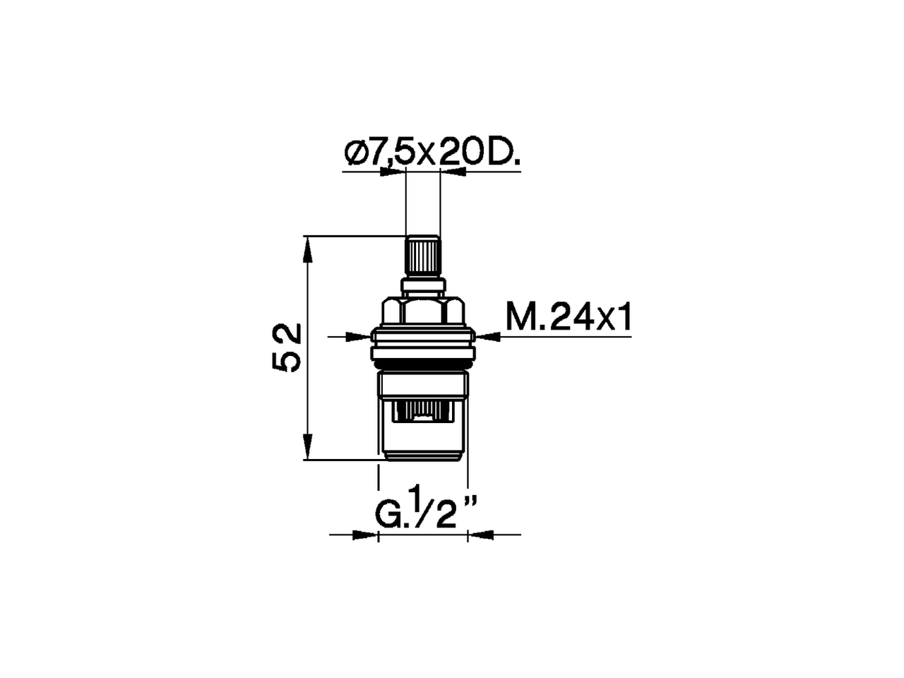 1/2 ceramic headvalve - right - 180° SPARE PARTS_ZZ928680 - v1