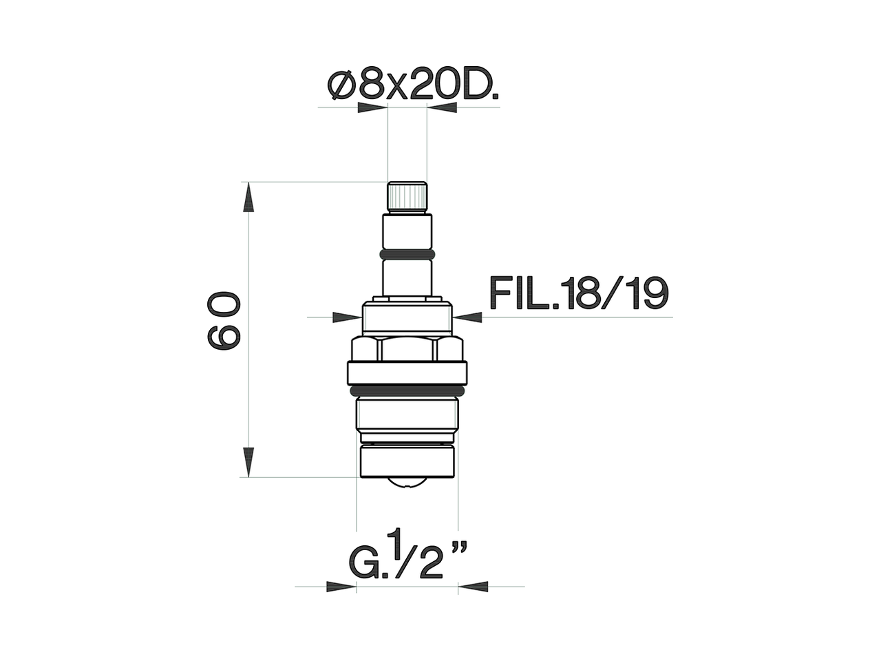 1/2 headvalve 'AR' short SPARE PARTS_ZZ928700 - v1