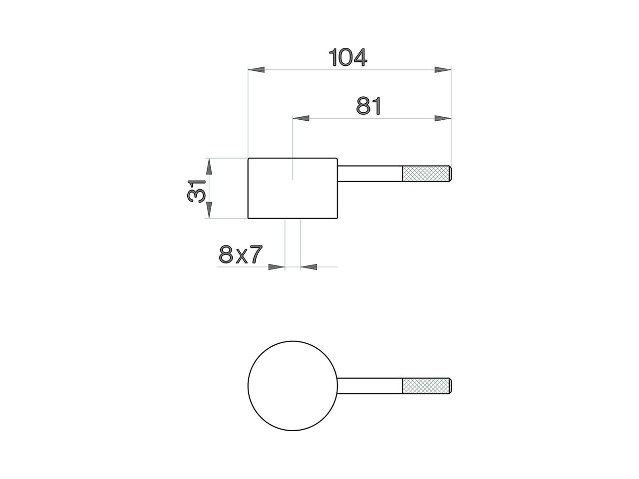 Lever for single lever mixer 'LS' SPARE PARTS_ZZ932910 - v1