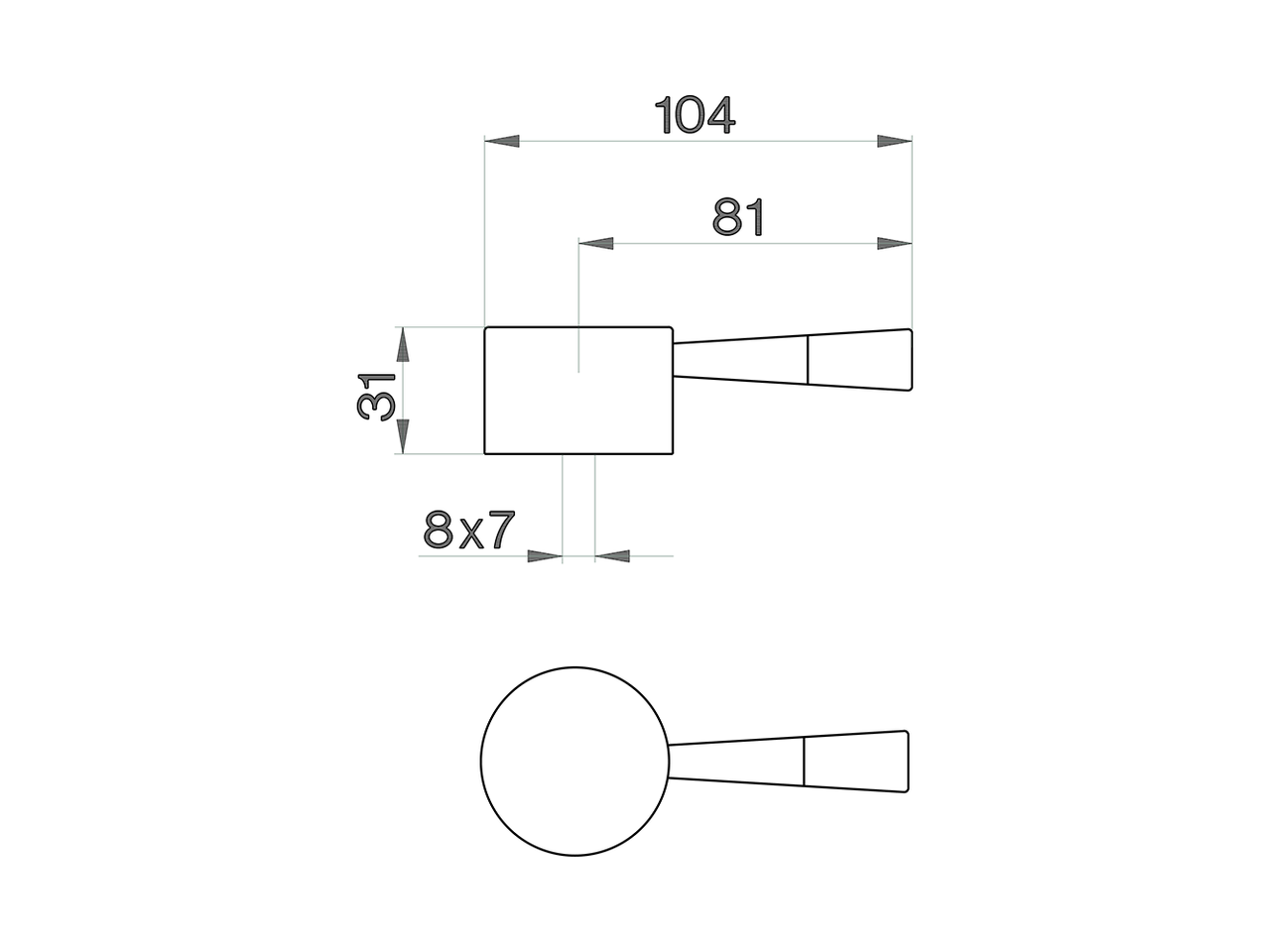Lever for single lever mixer 'PU' SPARE PARTS_ZZ932920 - v1