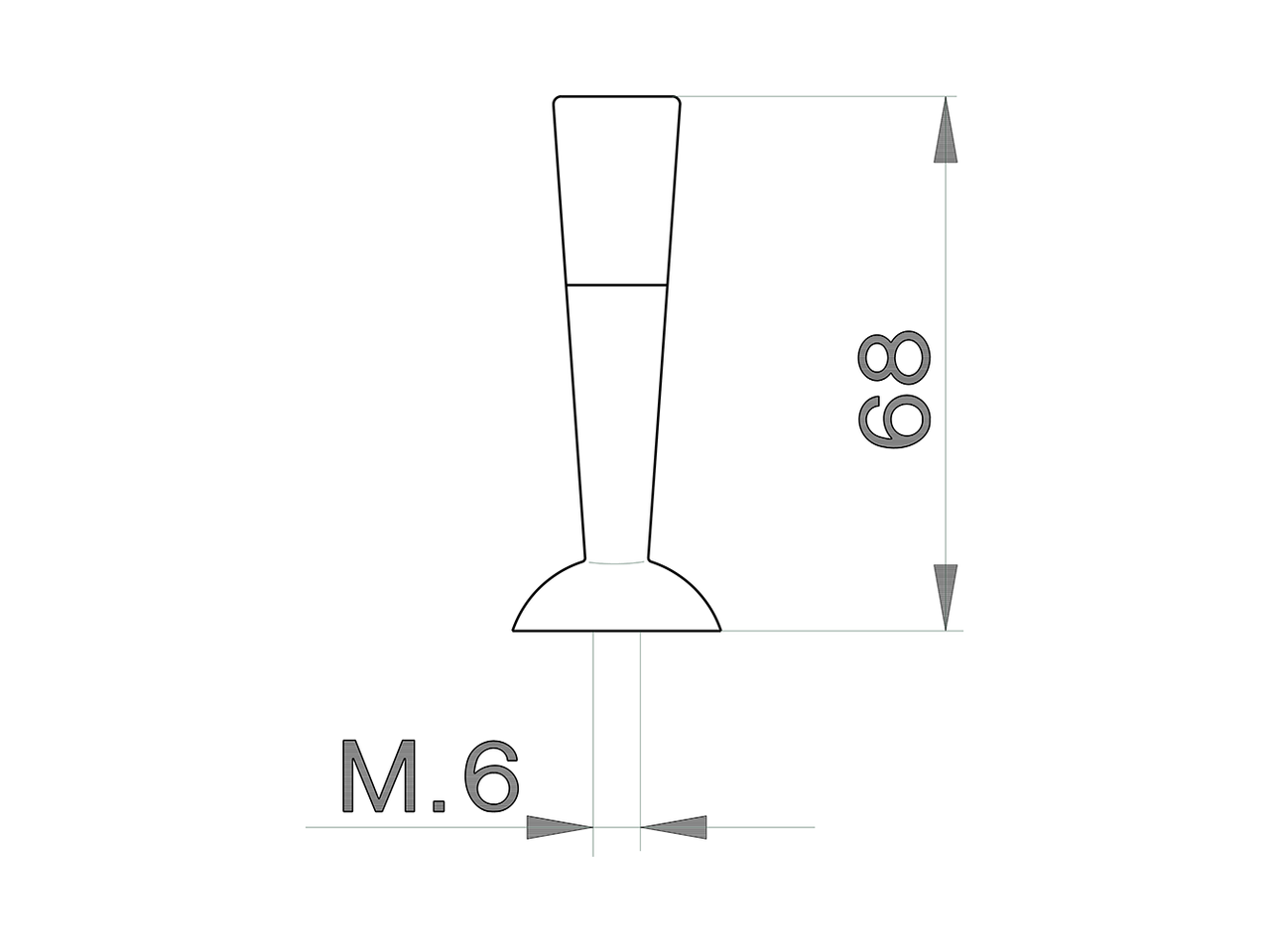 Lever for single lever 'PU' joystick SPARE PARTS_ZZ932940 - v1