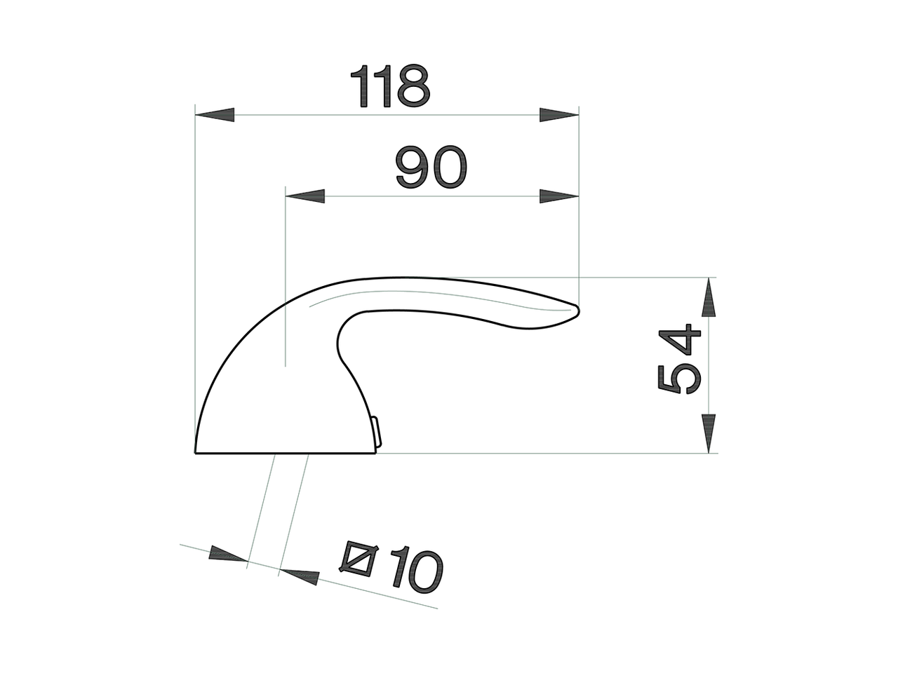 Lever for single lever mixer 'ZE' SPARE PARTS_ZZ933460 - v1