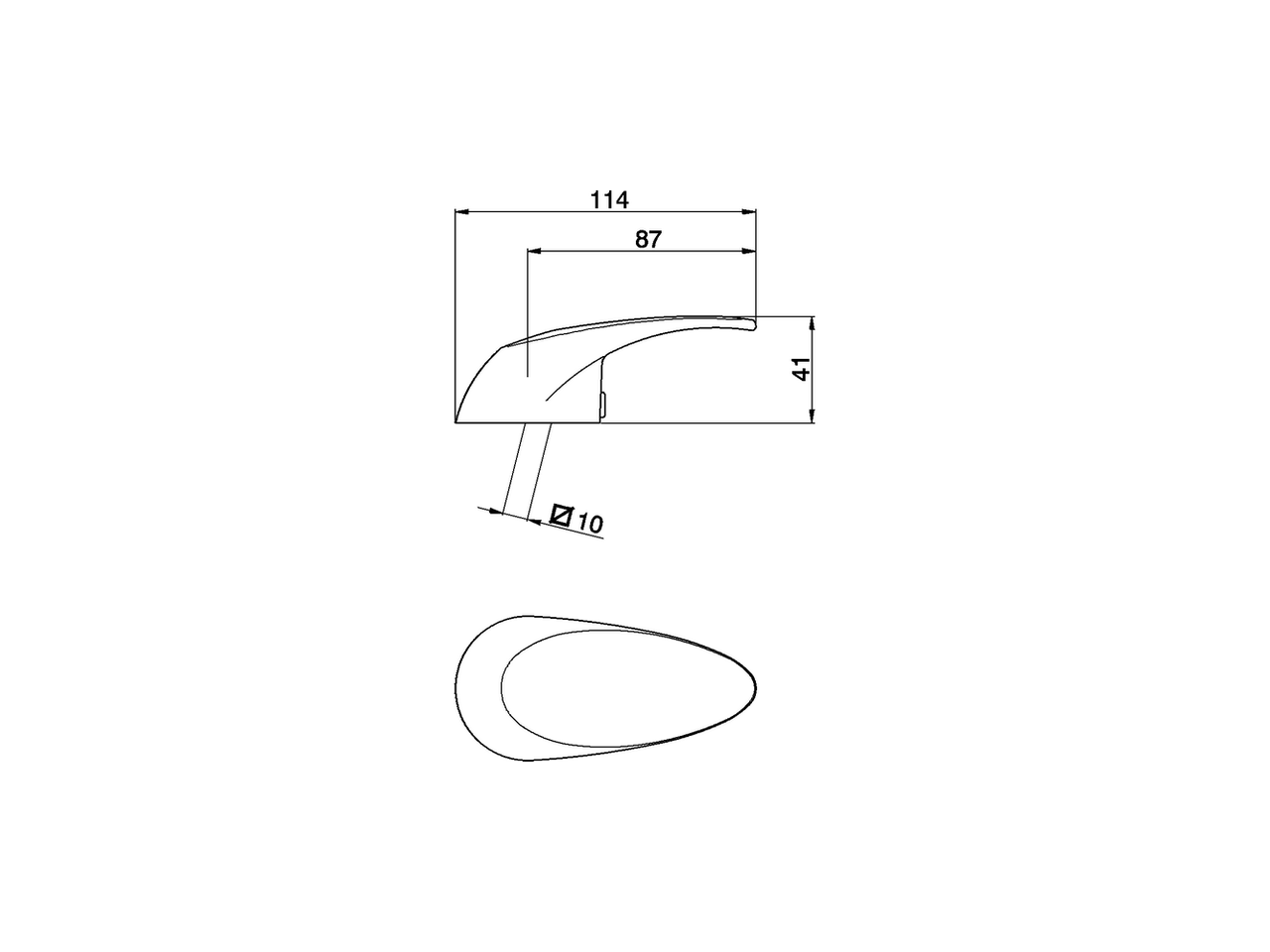 Lever for single lever mixer 'MG' SPARE PARTS_ZZ937140 - v1