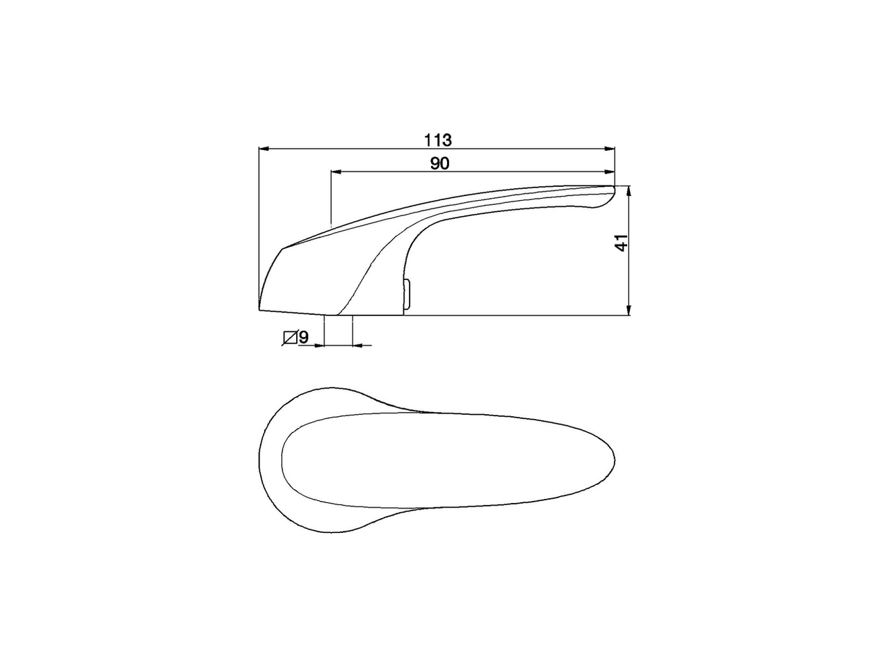 Lever for single leveer mixer 'FL' SPARE PARTS_ZZ940780 - v1