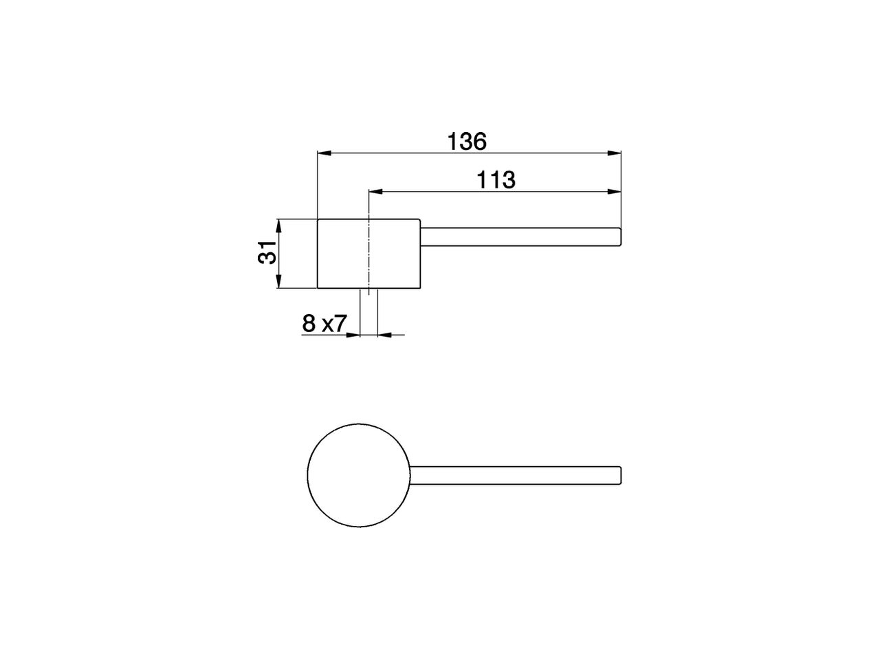 Lever for single lever mixer 'LL' SPARE PARTS_ZZ944020 - v1