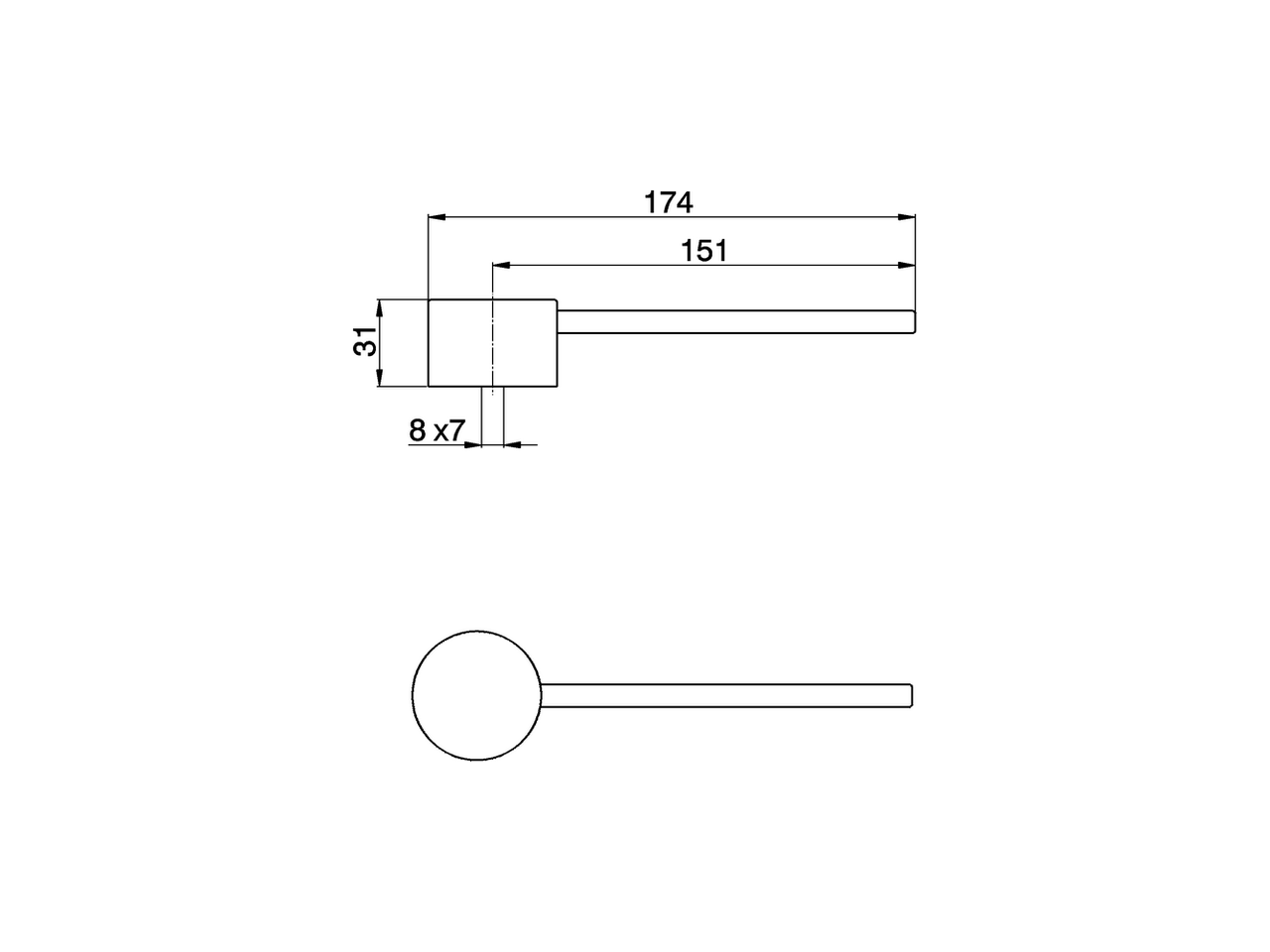 Lever for single lever mixer 'LL' SPARE PARTS_ZZ944040 - v1