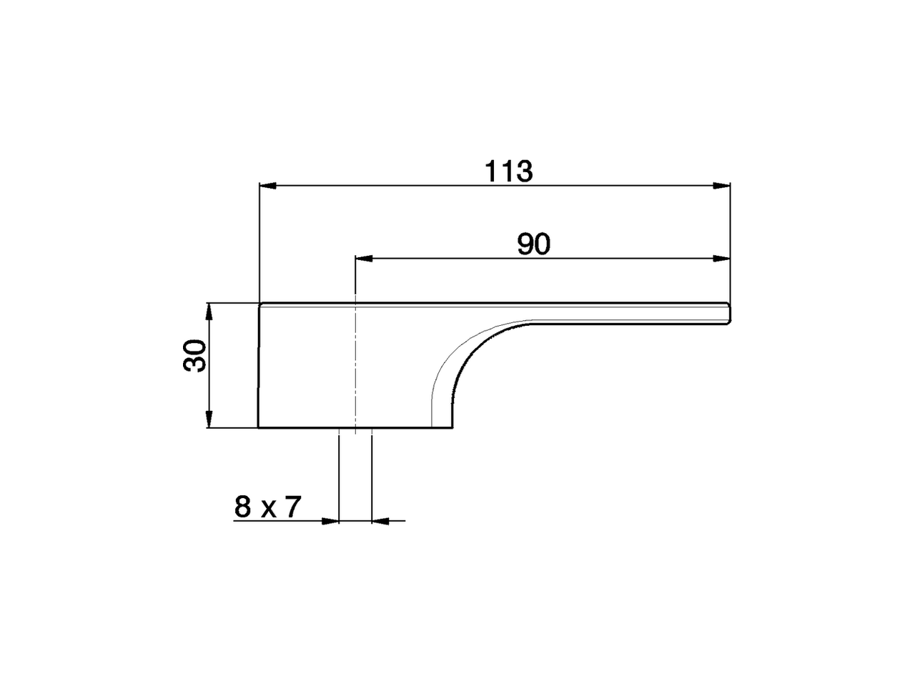 Lever for single lever mixer 'CU' SPARE PARTS_ZZ947840 - v1