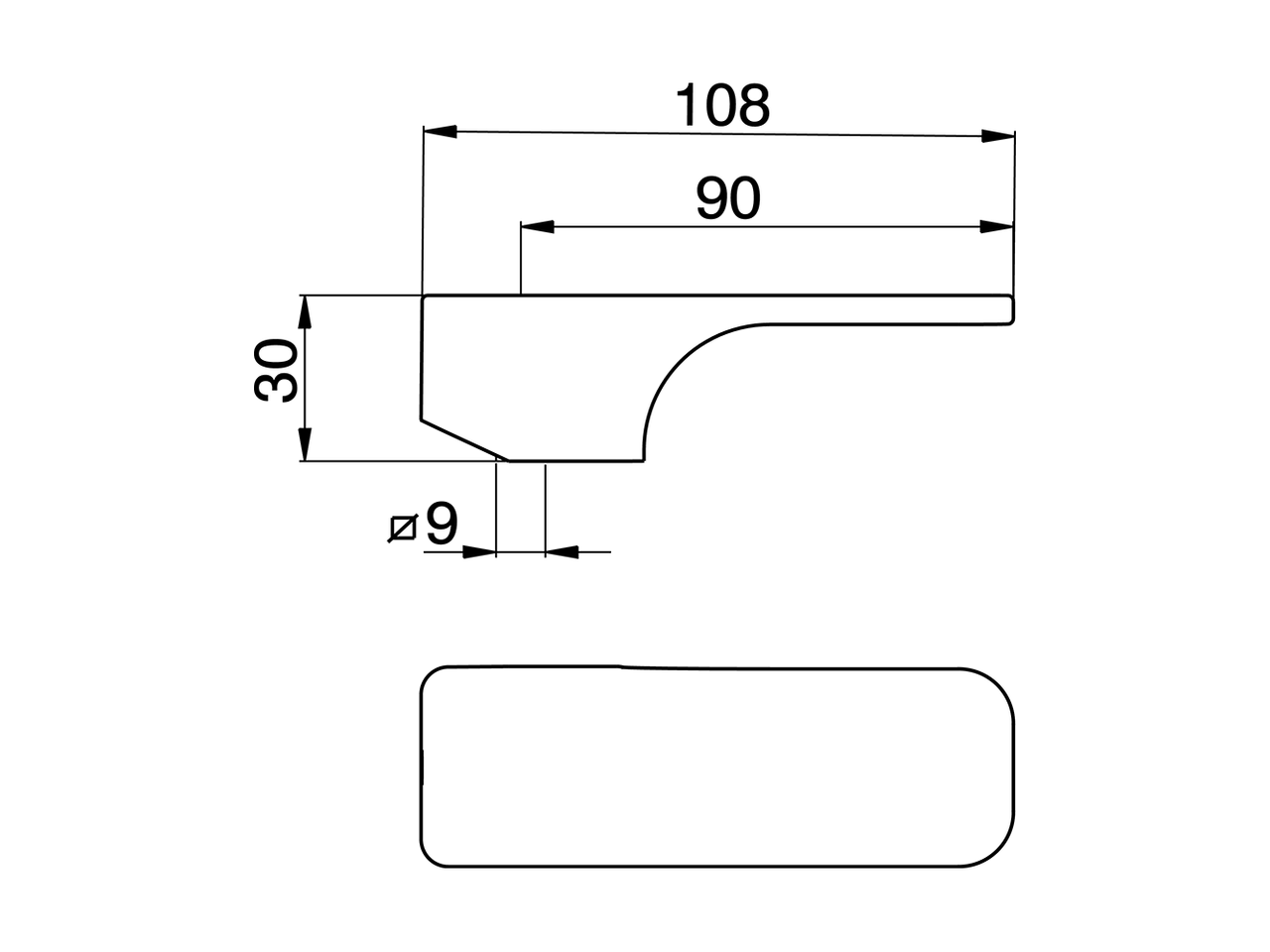 Lever for single lever mixer 'CU' SPARE PARTS_ZZ947860 - v1