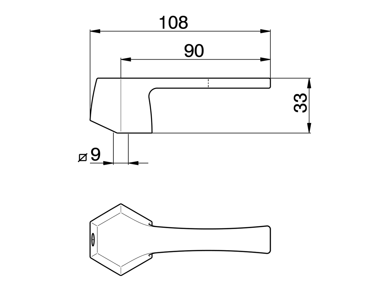 Lever for single lever mixer 'CE' SPARE PARTS_ZZ949580 - v1